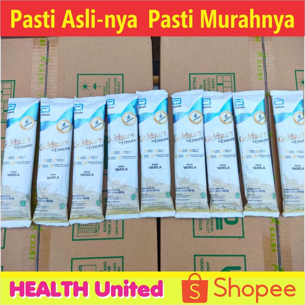 Goldsure By Ensure Vanila Sachet 60.6 g Susu Nutrisi Dewasa