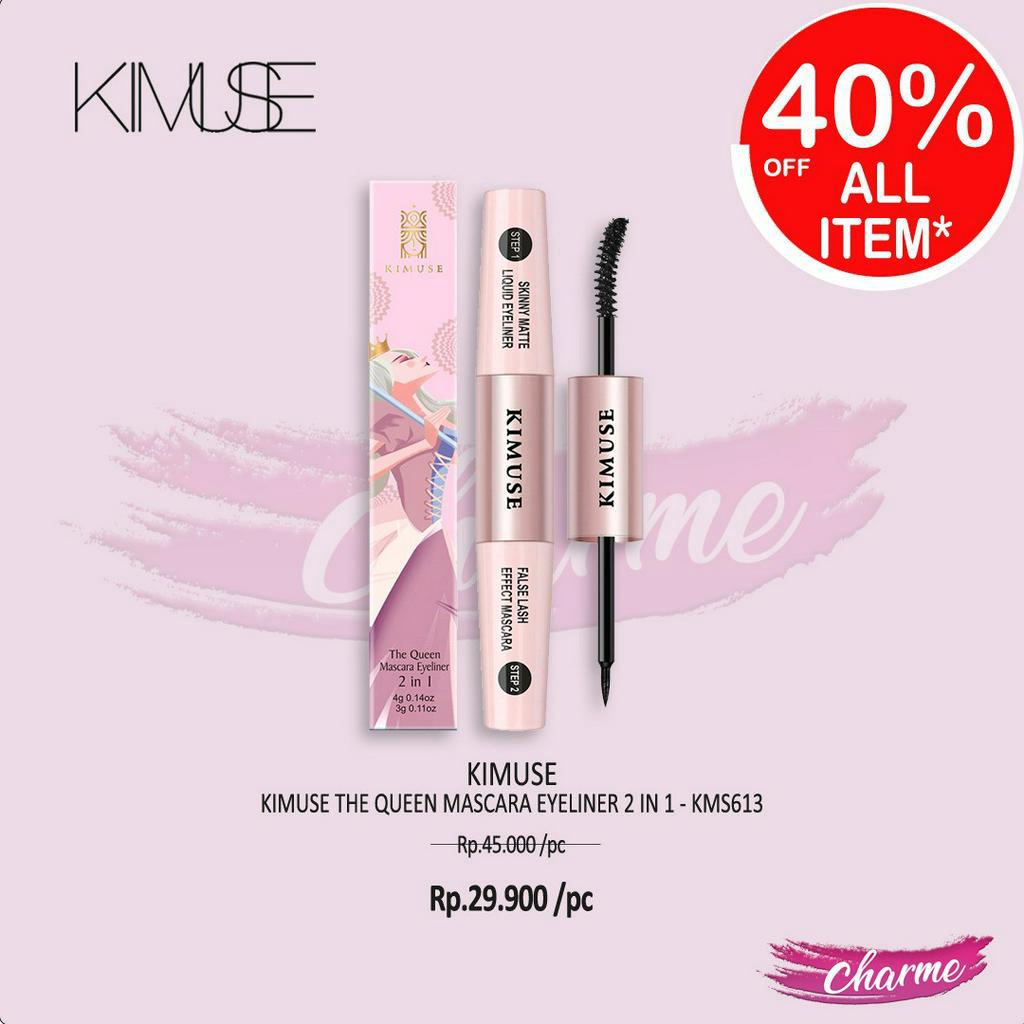 (READY &amp; ORI) Kimuse The Queen Mascara Eyeliner 2 in 1 KMS613