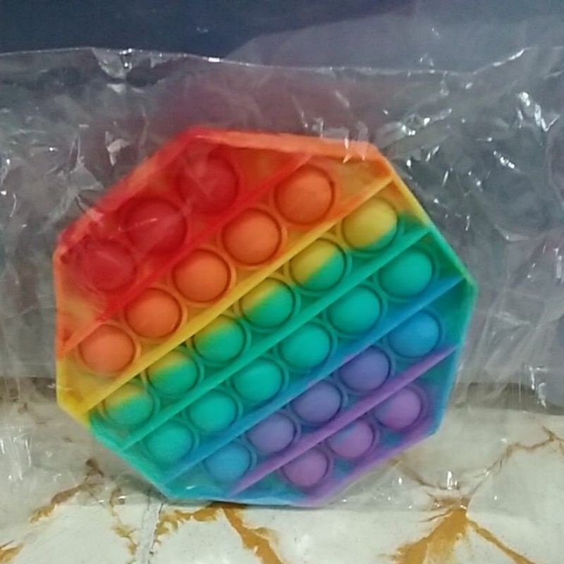 POP IT LOVE, ROUND, OCTAGON, SQUARE RAINBOW-Octagon Rainbow