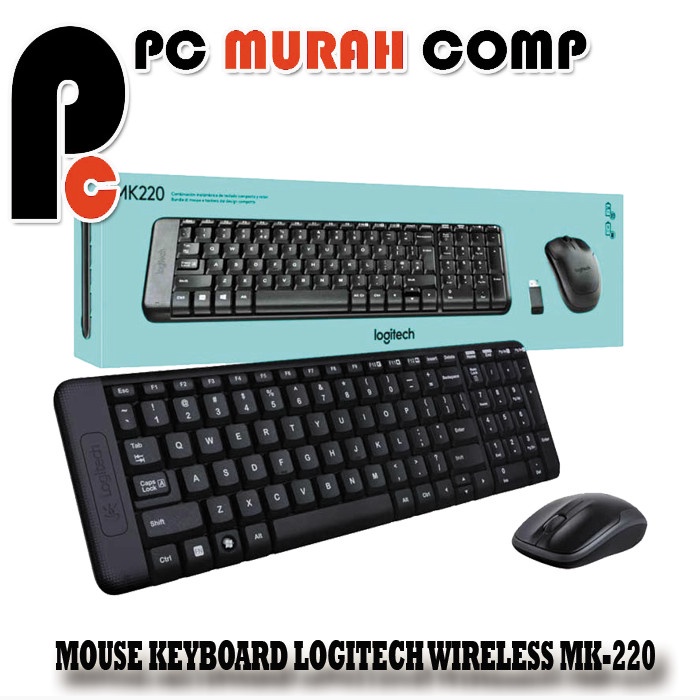 Keyboard Mouse Combo Wireless Logitech MK 220 ORIGINAL