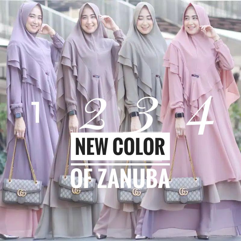 Gamis syari ceruti ZANUBA HUMAIRA CERUTI BABYDOLL SET KHIMAR