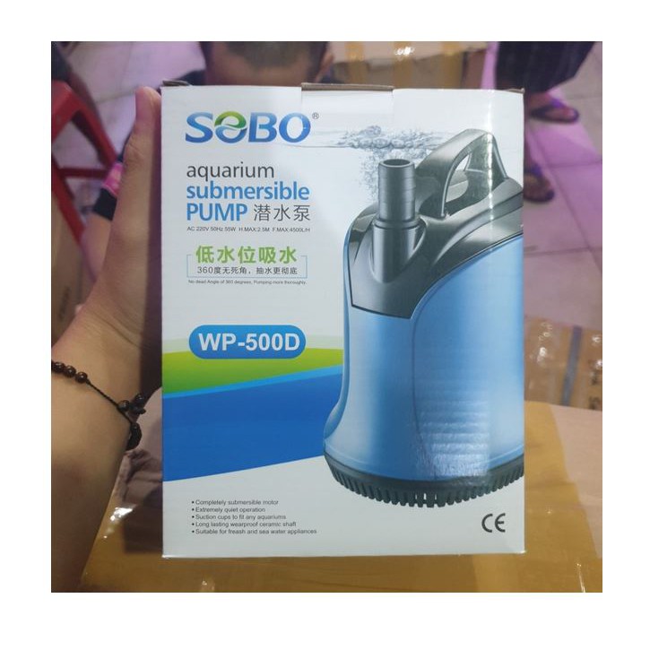 Sobo Wp - 500 D Vertikal Pompa Aquarium Kolam Hidroponik / Sobo 500D