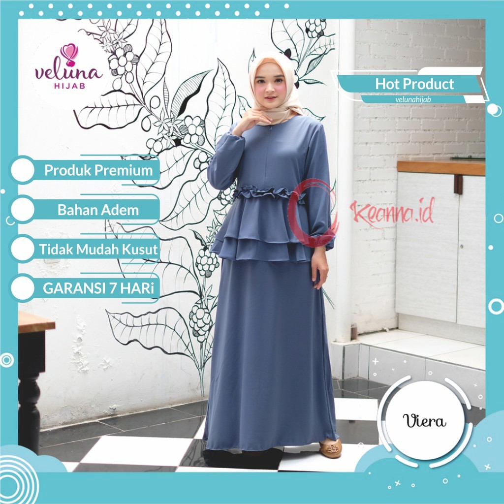 GAMIS BRUKAT GAMIS PERNIKAHAN GAMIS PESTA GAMIS BROKAT Dress Pesta Dress Muslim Veluna Viera VL
