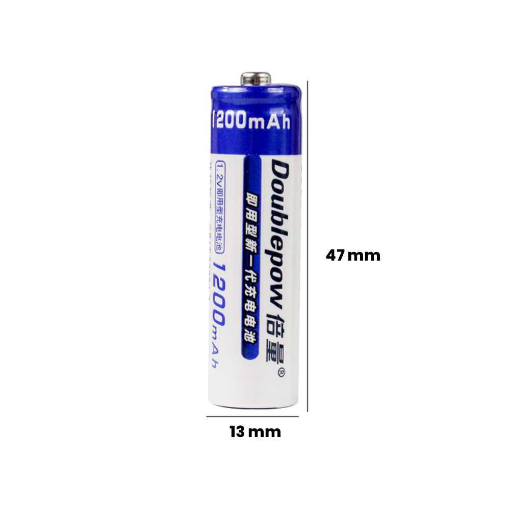 DOUBLEPOW Batu Baterai AA Rechargeable NiMH 1200mAh 2 PCS Baterai Tamiya Usb Mobil Remote Batre 18650 Baterai Aa Baterai Aaa Baterai Aa Rechargeable Baterai Cas Cas Charger Baterai Baterai 18650 Baterai 18560 Batrai 18650 Abc Batrai Cas Vrk Baterai Aa