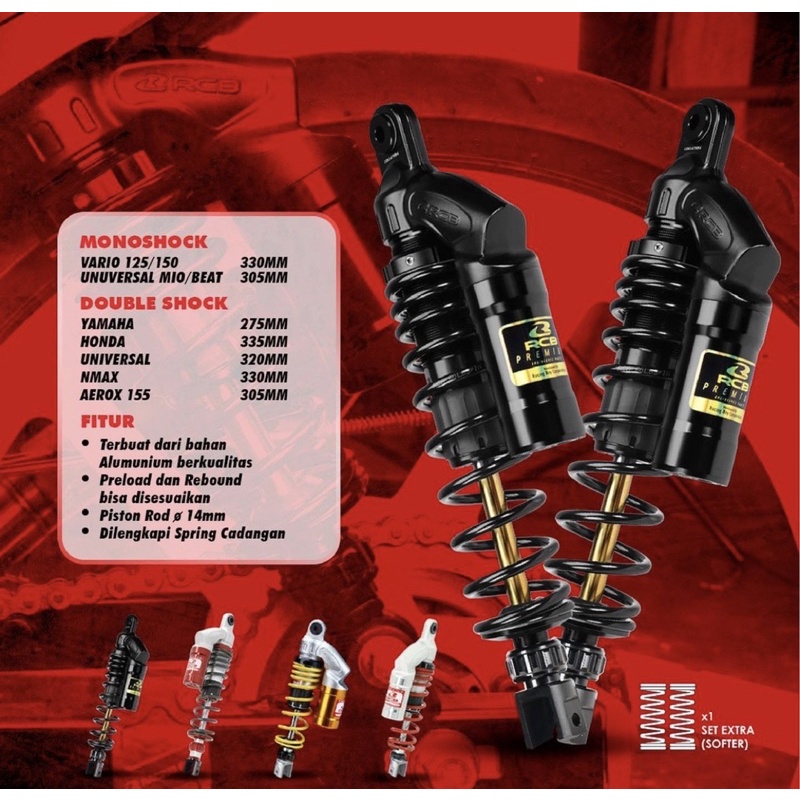 SHOCKBREAKER RCB V SERIES SHOCK ABSORBER RCB VS SERIES MATIC SINGEL SHOCK HONDA BEAT SCOOPY VARIO 12