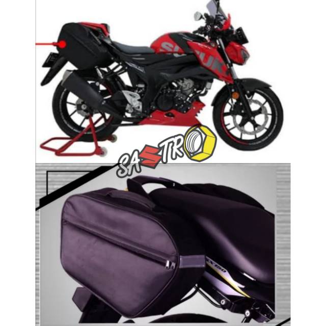 bracket side bag soft tas box braket touring suzuki gsx ori sga