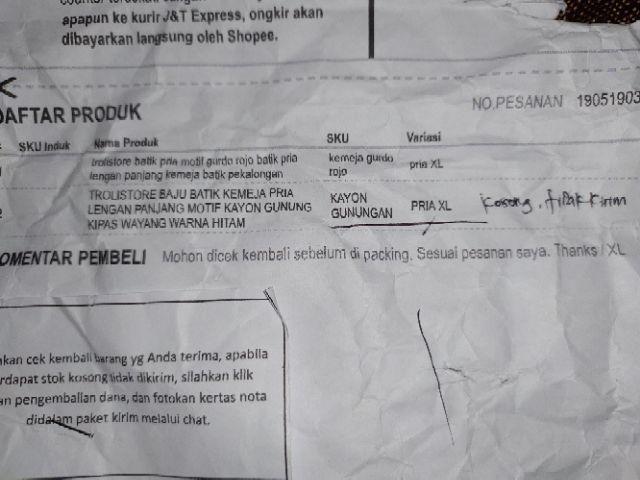 Trolistore Grosir Kemeja Batik Pria Cowok Lengan Panjang Motif Kraton V2