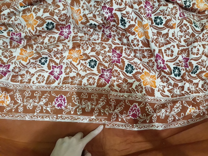 Sprei Batik Solo Cap Cuwiri Colet Coklat