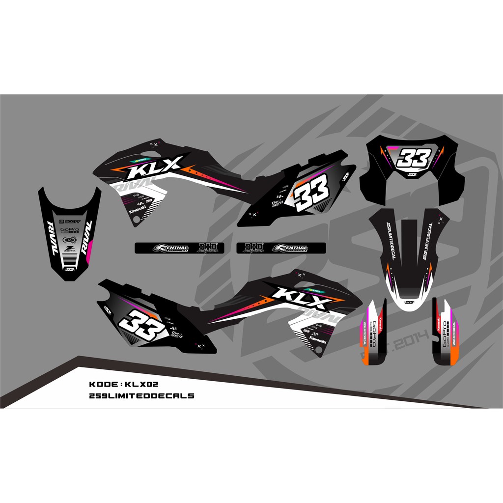 Decal Kawasaki KLX 150 BF SE Extreme |KLX02