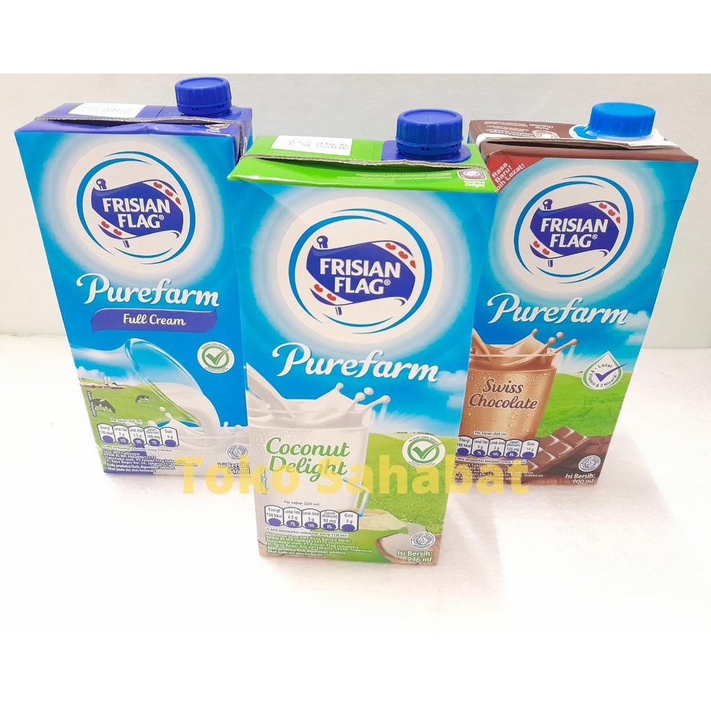 

[ SUSU UHT ] FRISIAN FLAG Susu UHT Swiss Chocolate | Coconut Delight | Full Cream 900ml 1Liter