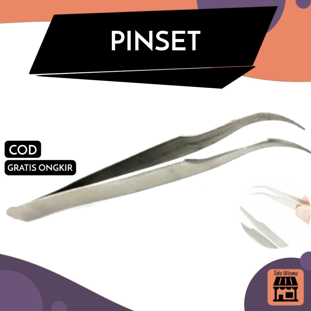 Jual Pinset / Pingset / Twizer / Tweezer Benang Bengkok Stainless ...