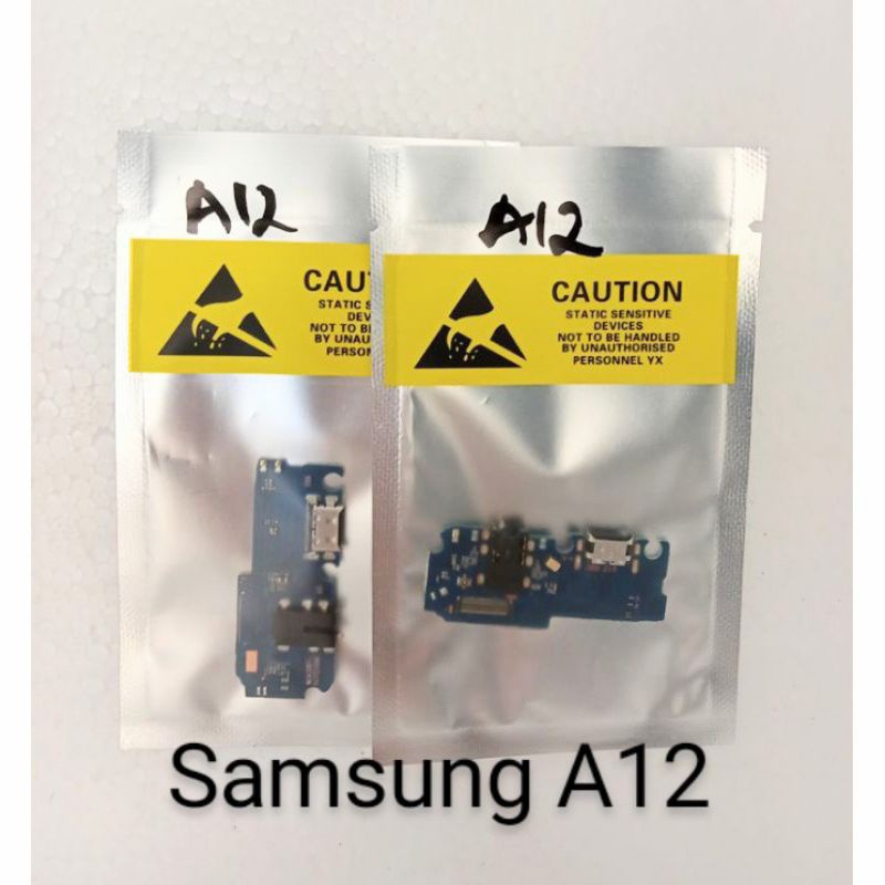 Papan Charger Samsung A12 PCB UI+Mic Connector Charger Board Konektor Cas Flexible Flexibel Carger Original