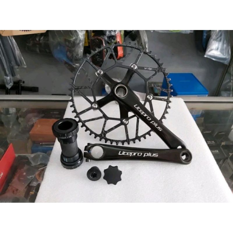 CRANK SET SEPEDA LITEPRO PLUS ORIGINAL HT2 56T ORIGINAL