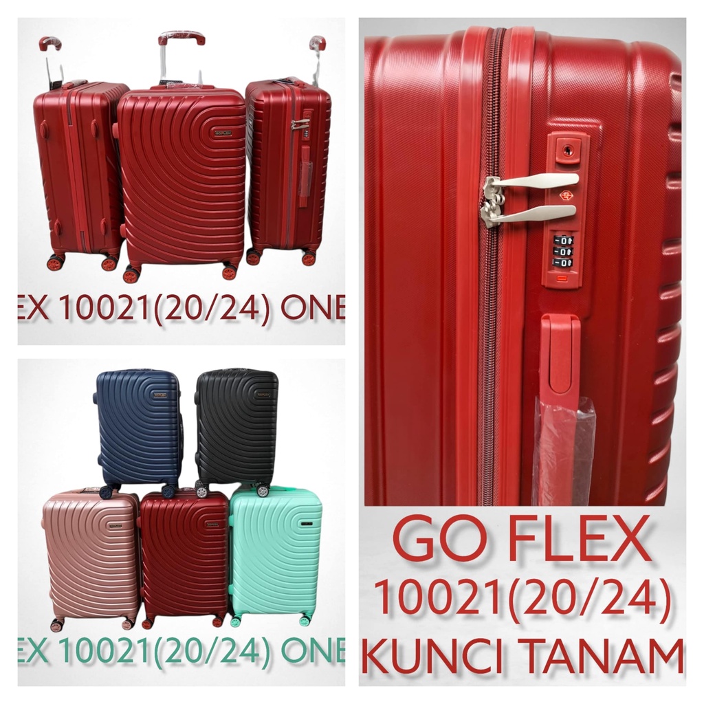 Koper Fiber 24 Inch Goflex Polo Sonic One Tone Colour TSA Lock Kunci Tanam