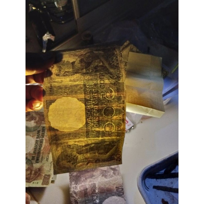 koleksi.uang kuno 500 golden seri wayang.