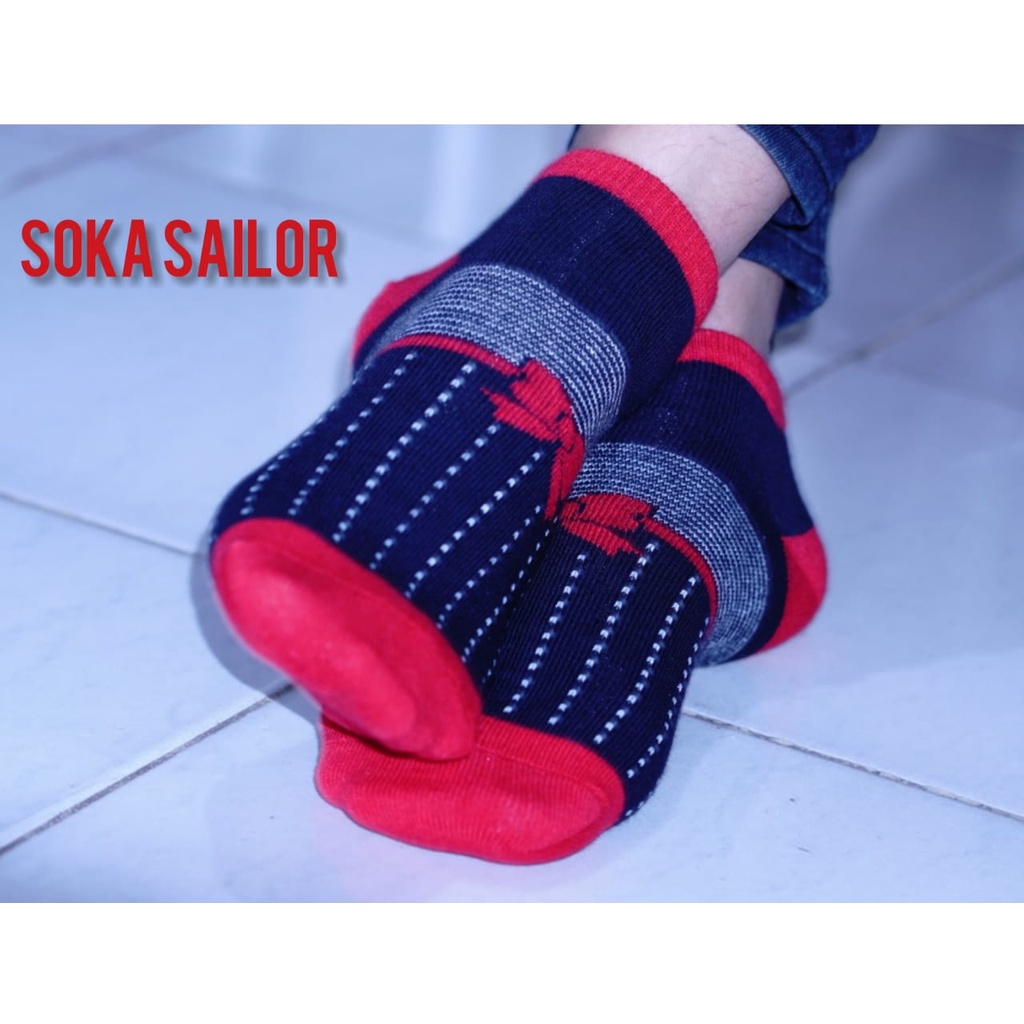 Soka Kaos Kaki Pendek Mata Kaki Sailor Unisex