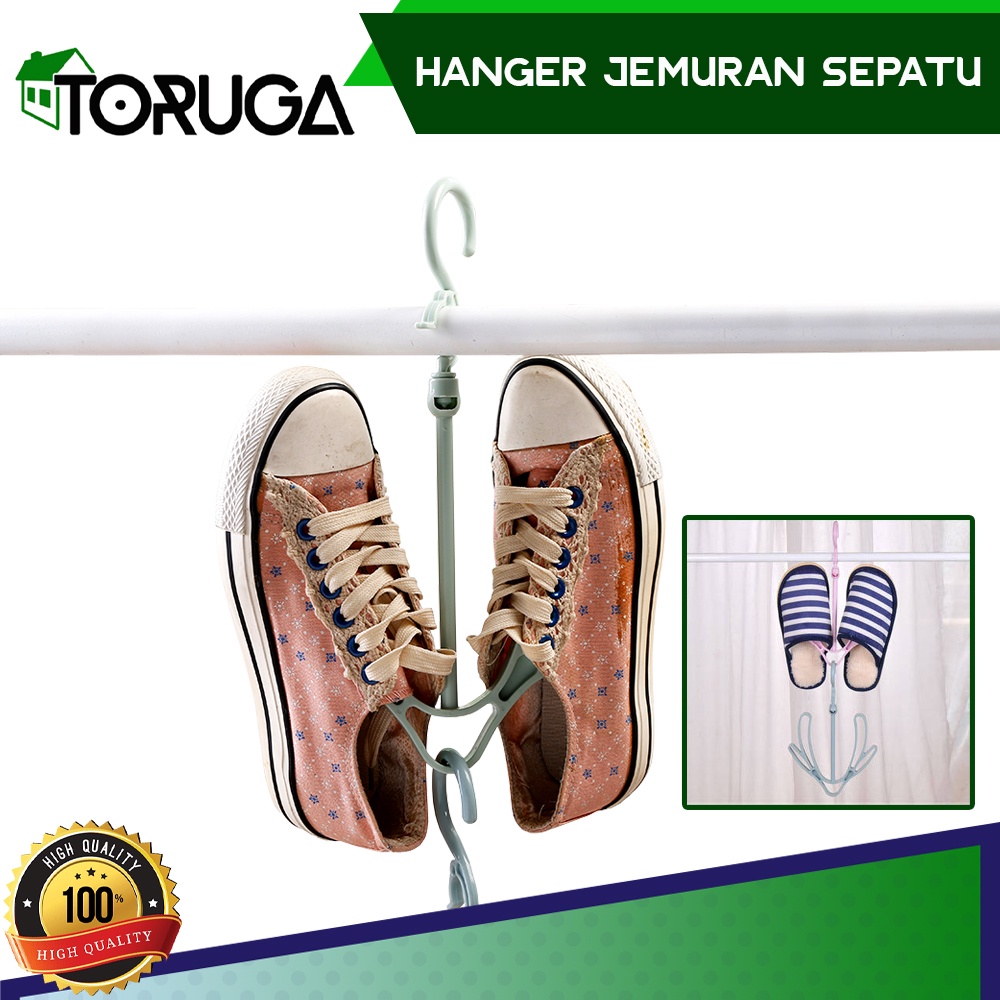 Hanger Gantungan Jemuran Sepatu Sendal  Tas Pengering Jepit Cantol