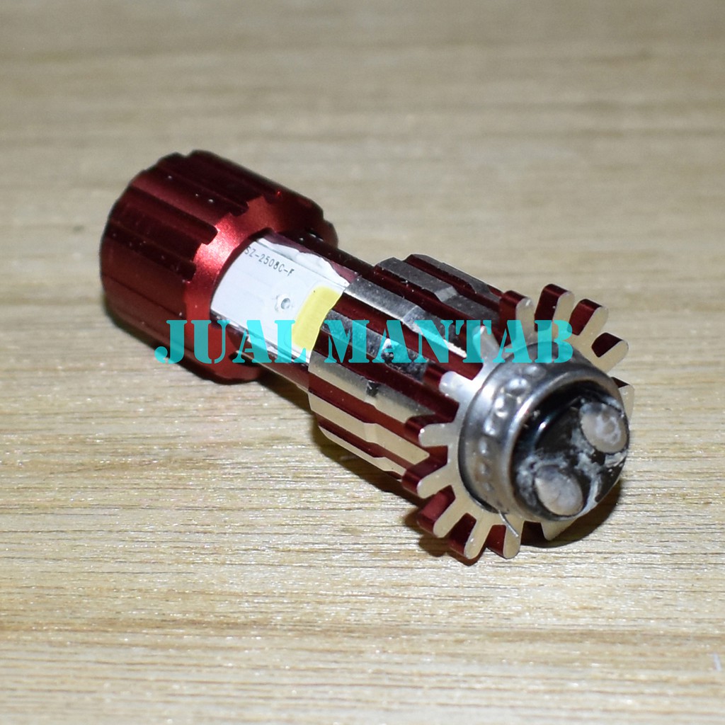 Lampu Depan Motor LED l Variasi Aksesoris Lampu Colok Utama Motor Super Terang Dan Fokus 3 Mata 3 Sisi Songket H6 Arus DC Universal Murah