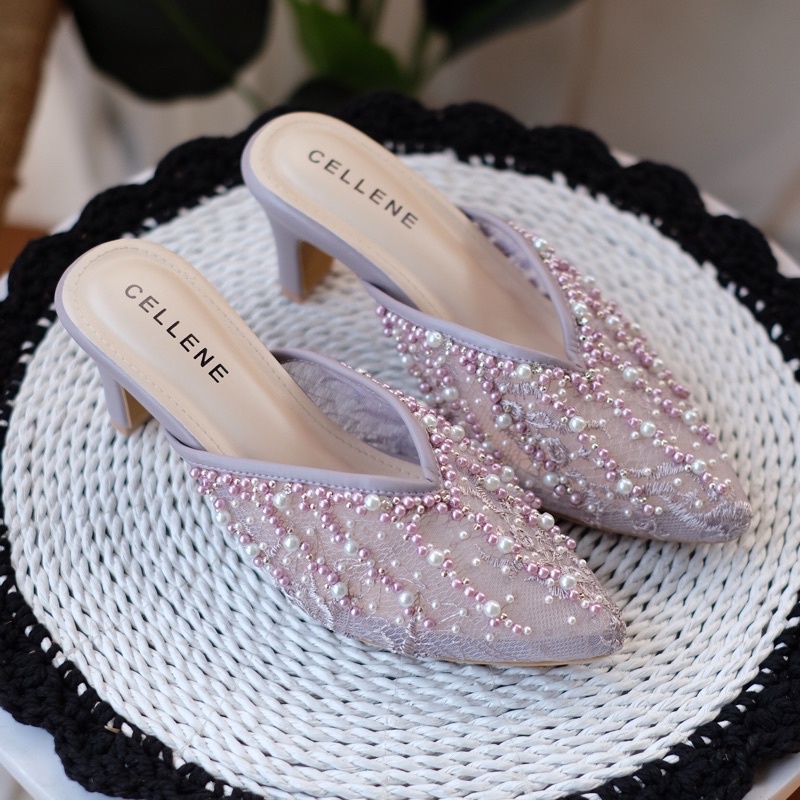 CELLENE Agypt Beads 7cm (7warna) Etalase 1 / wedding shoes brokat payet