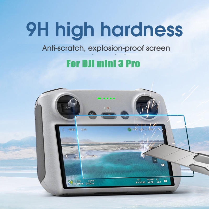 Untuk DJI Mini 3pro Layar Film Tempered Full-coverage Tahan Benturan Explosion-proof Transparan HD Tempered Glass Film Pelindung Aksesoris