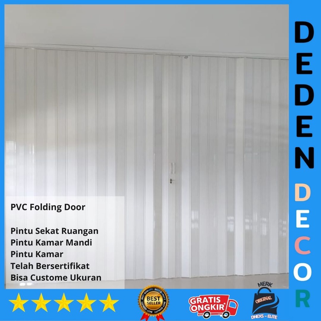 PVC FOLDING DOOR | PINTU LIPAT PLASTIK MOTIF KAYU