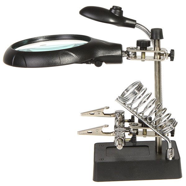 Best Quality       alat toolkit holder solder + luv + lampu cocok buat memperbaiki HP