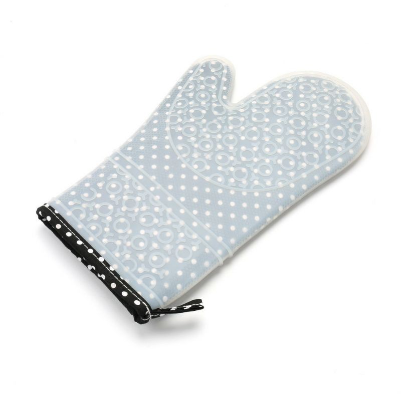 silicone oven mitten with cotton inner / sarung tangan silikon