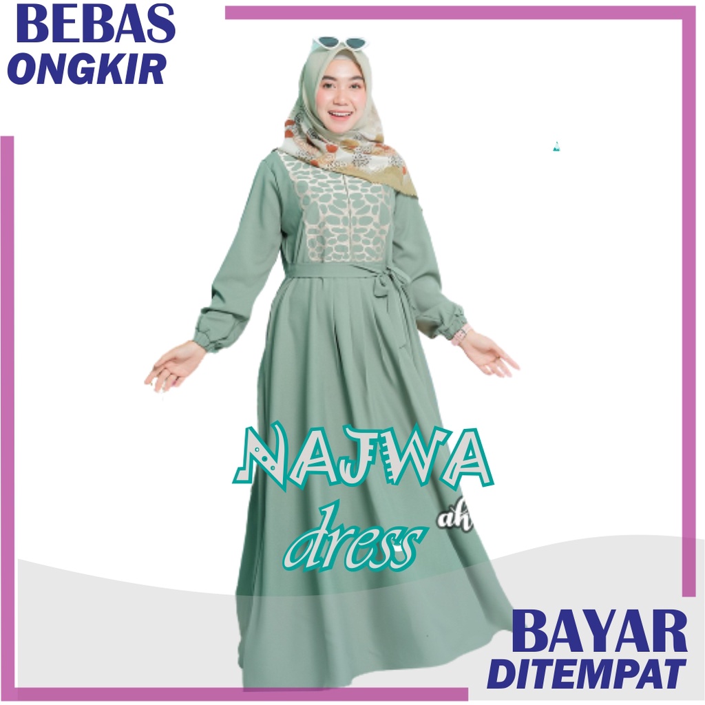 GAMIS POLOS GAMIS SIMPEL GAMIS REMAJA MODERN BY NAJWA GAMIS LEBARAN REMAJA BAJU MUSLIM REMAJA PEREMP