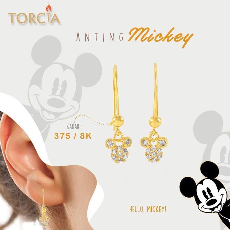 [Art. 5504] Anting mickey Emas Asli Torcia Gold