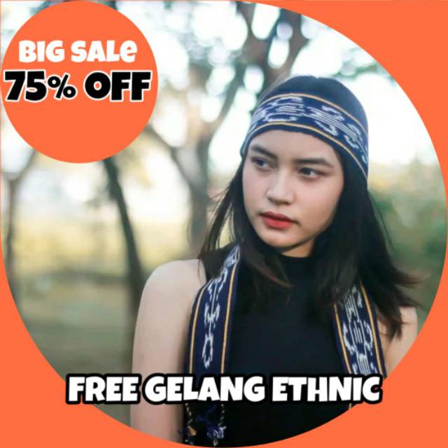 Ikat Kepala Etnik Tenun Ikat Kepala Tenun Etnik Handmade Motif Dayak Toraja