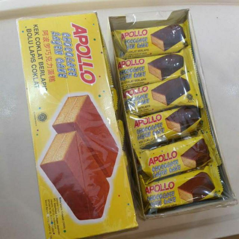 Apollo Bolu isi Coklat Malaysia 500gr (24 pcs x 18 gr)