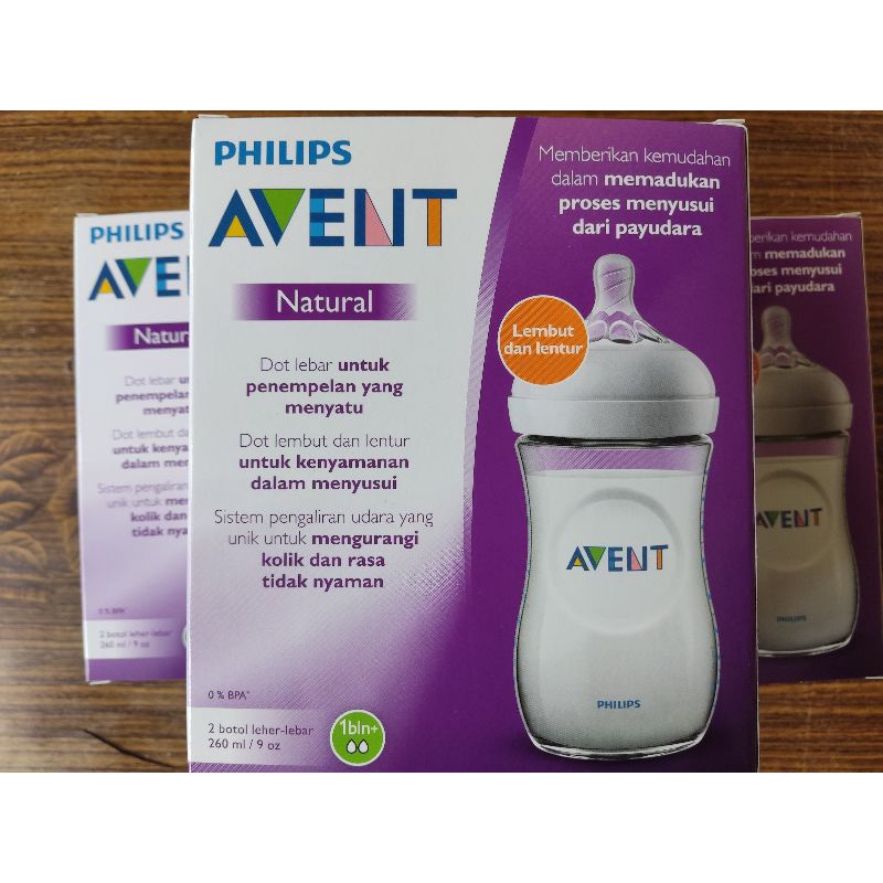 Botol Susu Bayi Philips Avent NATURAL 260ml 125ml