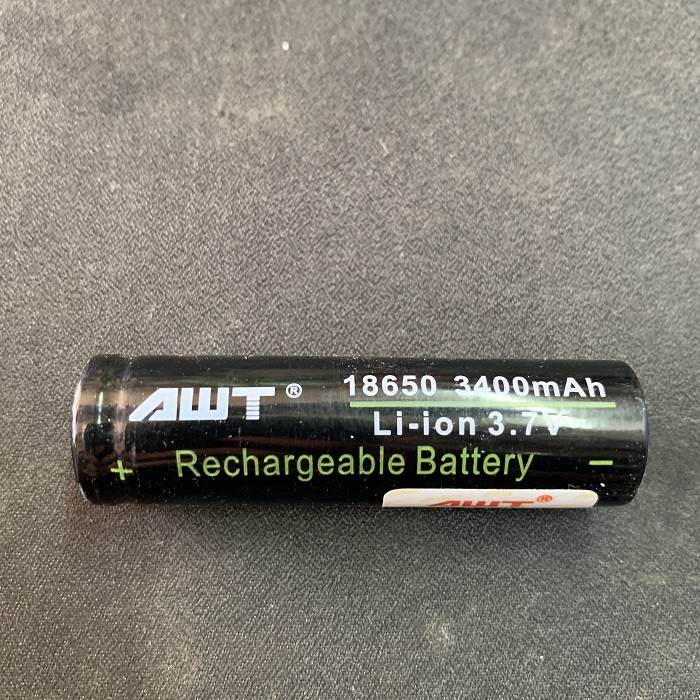 Baterai Cas AWT 3400mAh Hitam 18650 Battery Baterai Batrai Cas Rechargeable Battery Vape