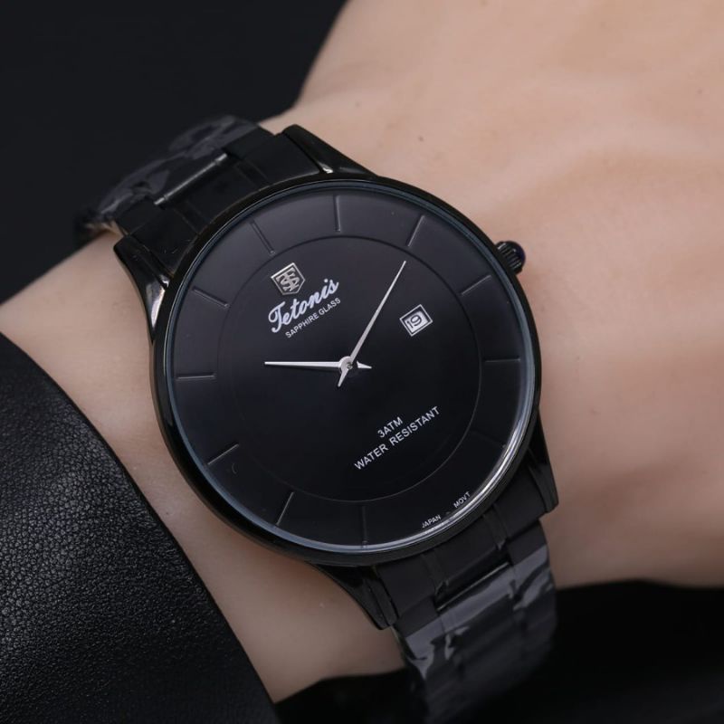 ORIGINAL TETONIS TS6606 JAM TANGAN PRIA CLASSIC FULL SET
