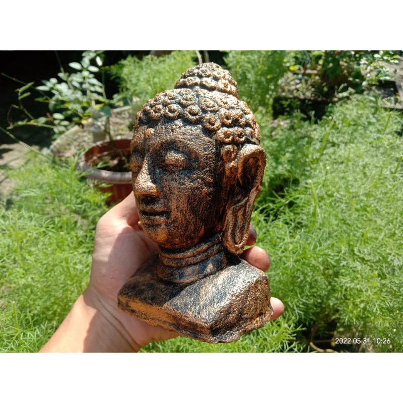 HiasanAquarium||PATUNG KEPALA BUDHA