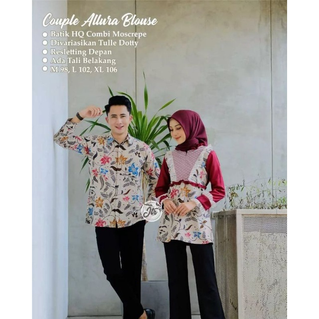 maw_arbatik COUPLE BLOUSE RUFFLE/COUPLE BLOUSE BATIK/COUPLE ATASAN BATIK