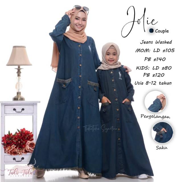 JOLIE COUPLE / BAJU COUPLE JEANS IBU DAN ANAK