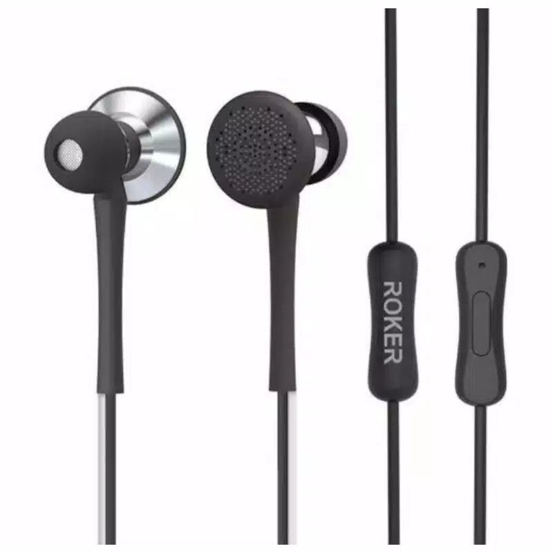 HANDSFREE EARPHONE ROKER DOUBLESHOT RK33K HEADSET ROKER BASS RK33K