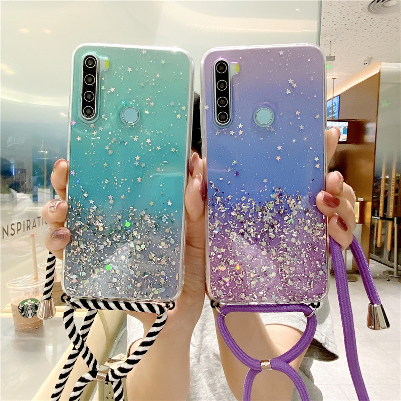 For OPPO - Anti Crack Lanyard Case/ Sling Case OPPO F11 Pro F3 Plus F1 Plus Reno 3 Realme 6 Pro Realme3 Pro Reno 3 Pro R17 Tali Crossbody Lanyard Silicone Case Soft case