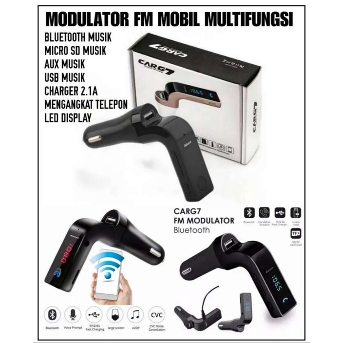 FM Modulator Bluetooth Car G7 Multifungsi