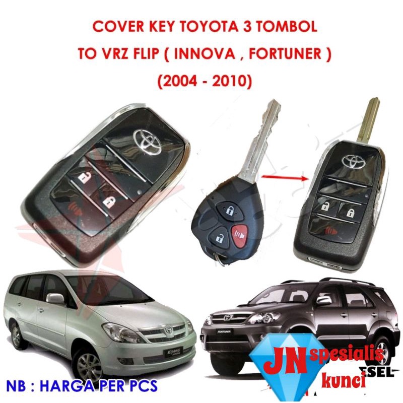 Filp key Toyota Innova altis fortuner 3tombol