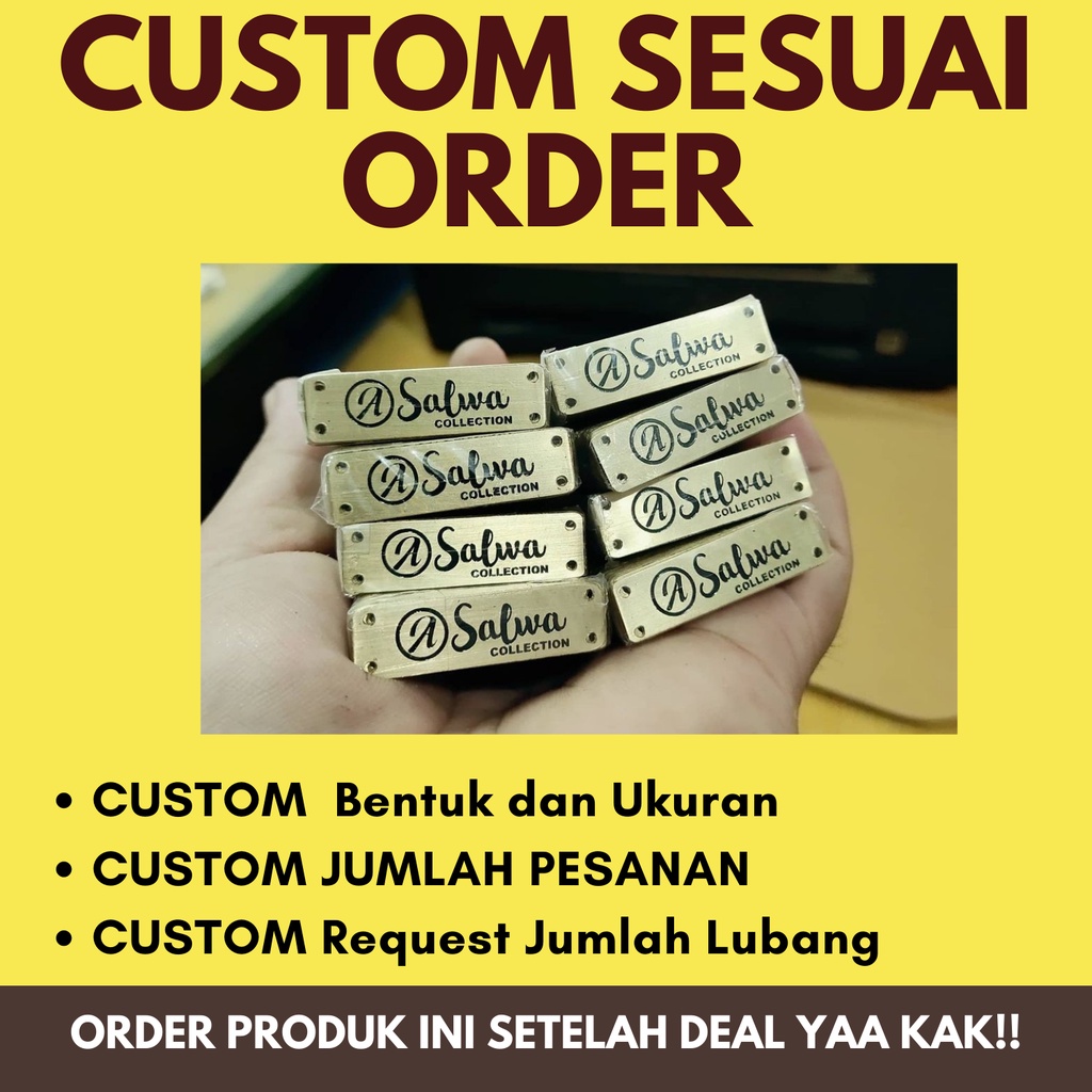 Logo PLAT LABEL EMBLEM Custom Sesuai Pesanan