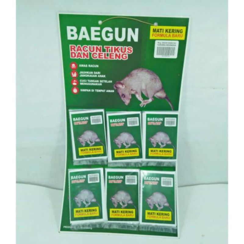 Racun Tikus Temix Baegun hijau 15G isi 24shet