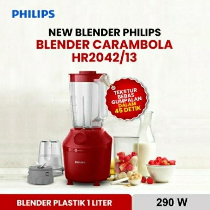 PHILIPS Blender Plastik 1 Liter HR 2042 HR2042 philips
