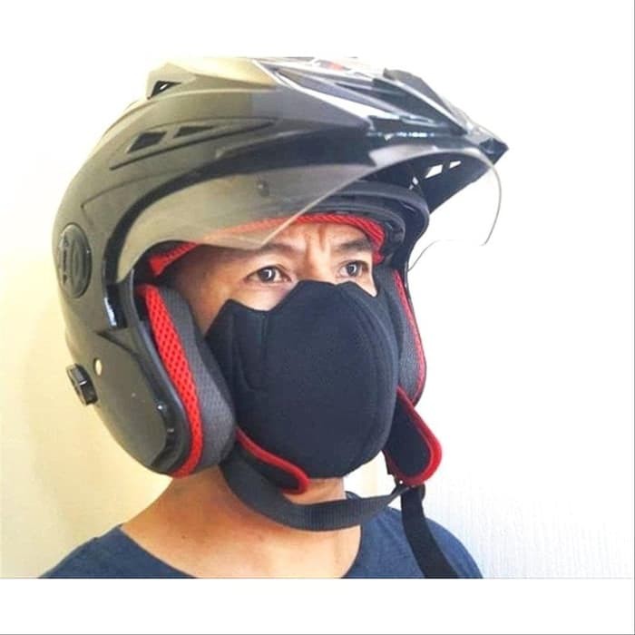 Masker Mulut Hooky Hoky - Hitam Masker Motor Biker Anti Polusi Keren