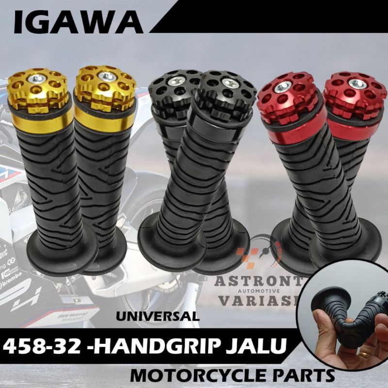 Handgrip Grip Jalu Kembang Double Ring Corak  Universal Semua Motor