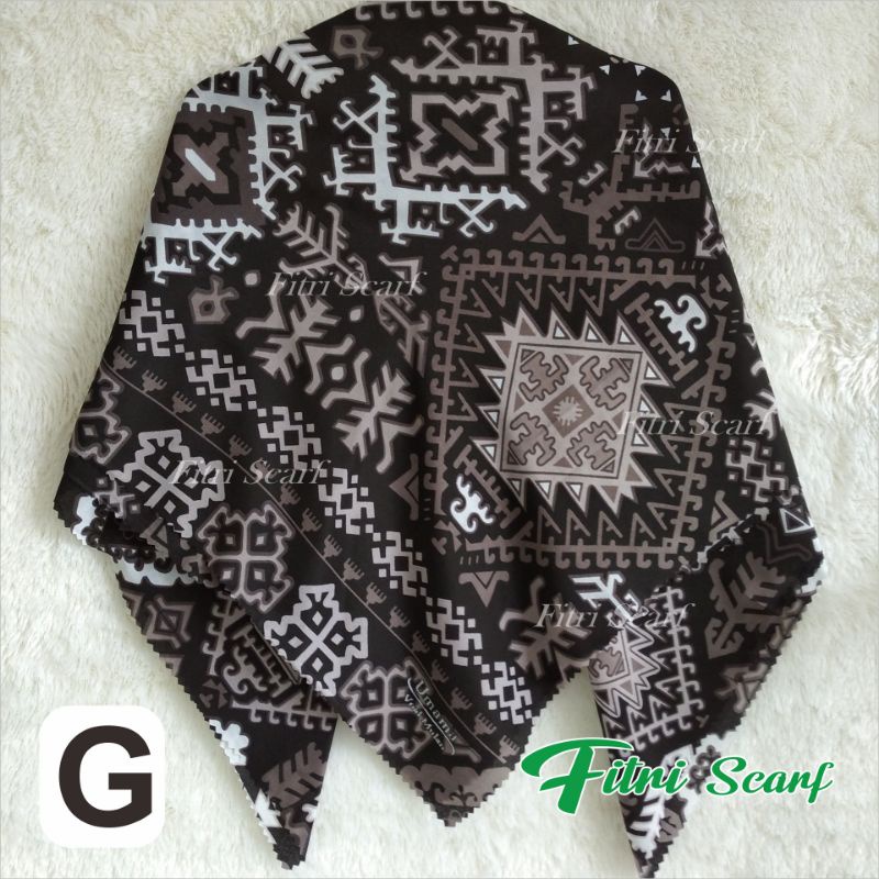Jilbab PILIH WARNA UMAMA LASER VOAL NARITA hijab motif krudung segiempat motif umama scarf D 2-G