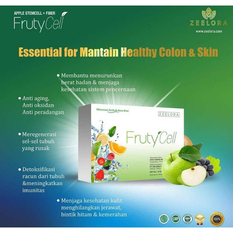 Fruty Cell | Isi 10 Sachet | Herbal | Zeelora