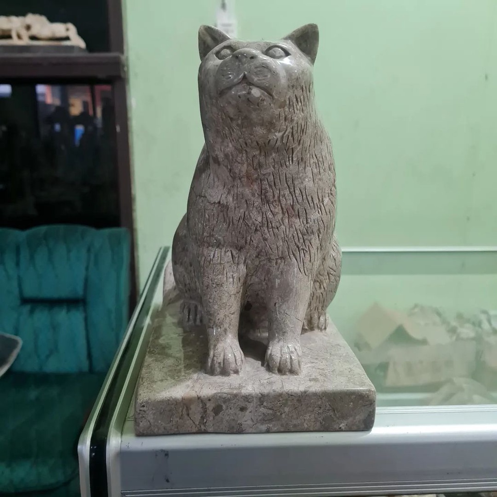 ( MARMER / MARBLE / AESTHETIC )  • Patung Kucing Marble •