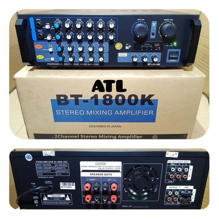 power ampli bluetooth atl bt1800k amplifier mixer karaoke bt 1800k echo bt 1800